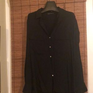 Long sleeve two pocket blouse